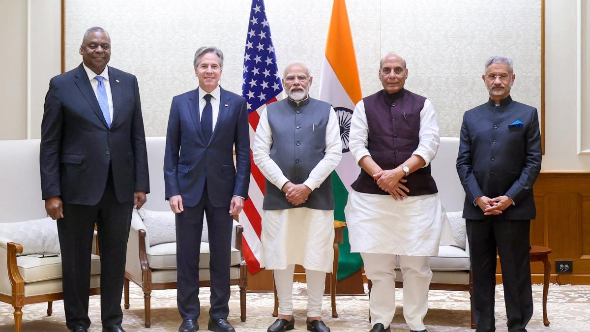 US Secretary of State Antony Blinken and Defense Secretary Lloyd Austin meet PM Modi