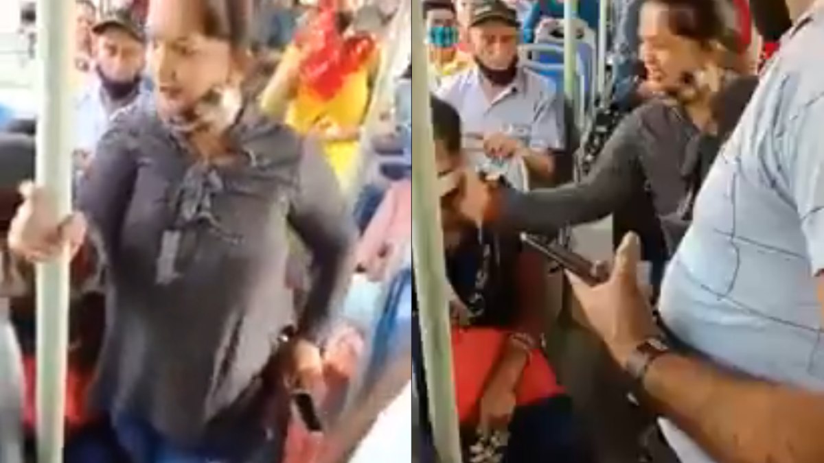 Viral Video: Women pickpocketed in bus beaten with slippers, woman slapped them hard