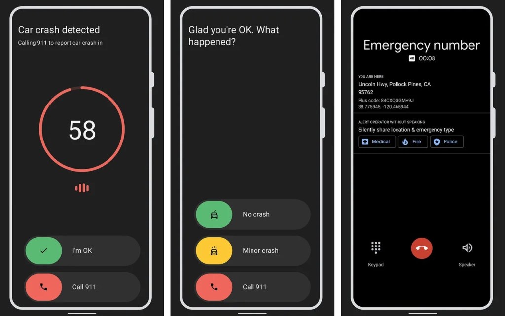 Pixel’s car crash detection feature