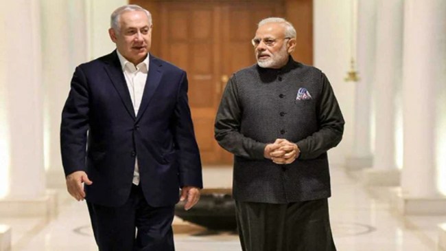 Israel PM With Indian PM Israel PM With Indian PM