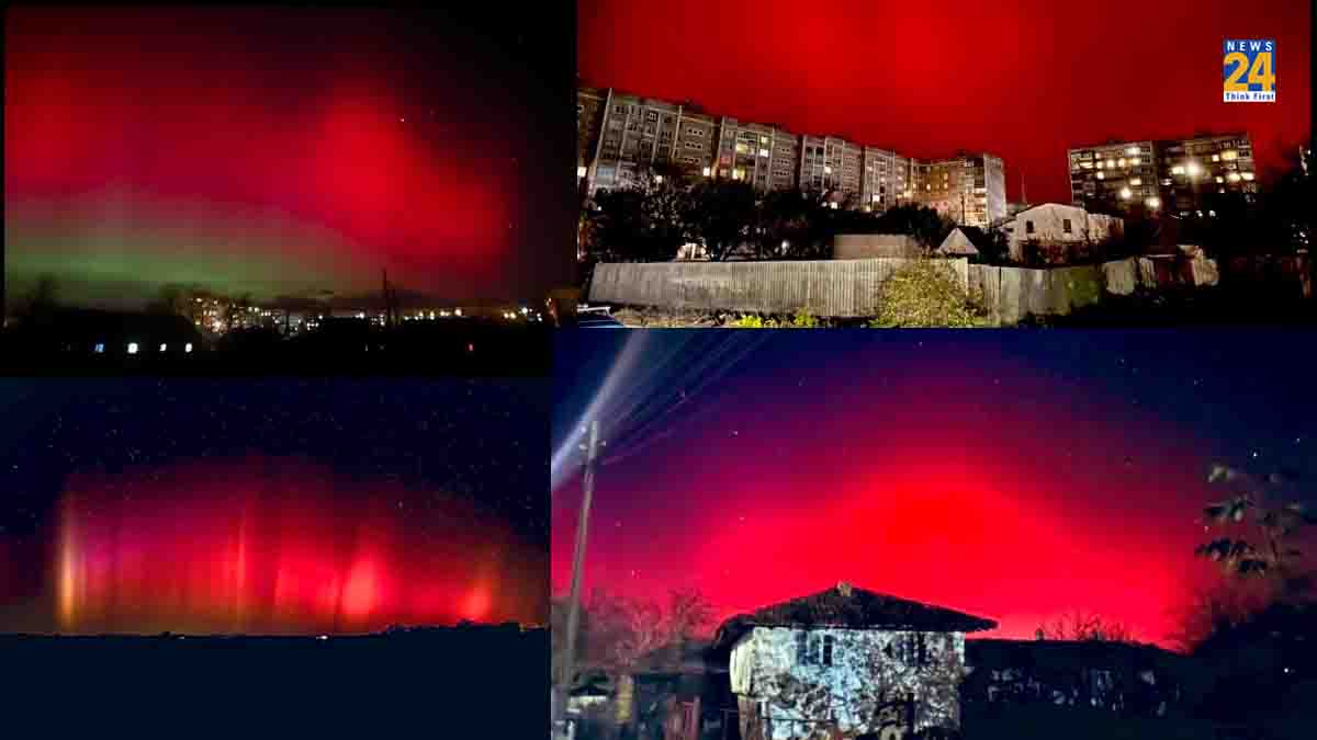 Aurora Borealis: बुल्गारिया का आसमान नीले से हुआ सुर्ख लाल, सोशल मीडिया पर वायरल हुईं तस्वीरें