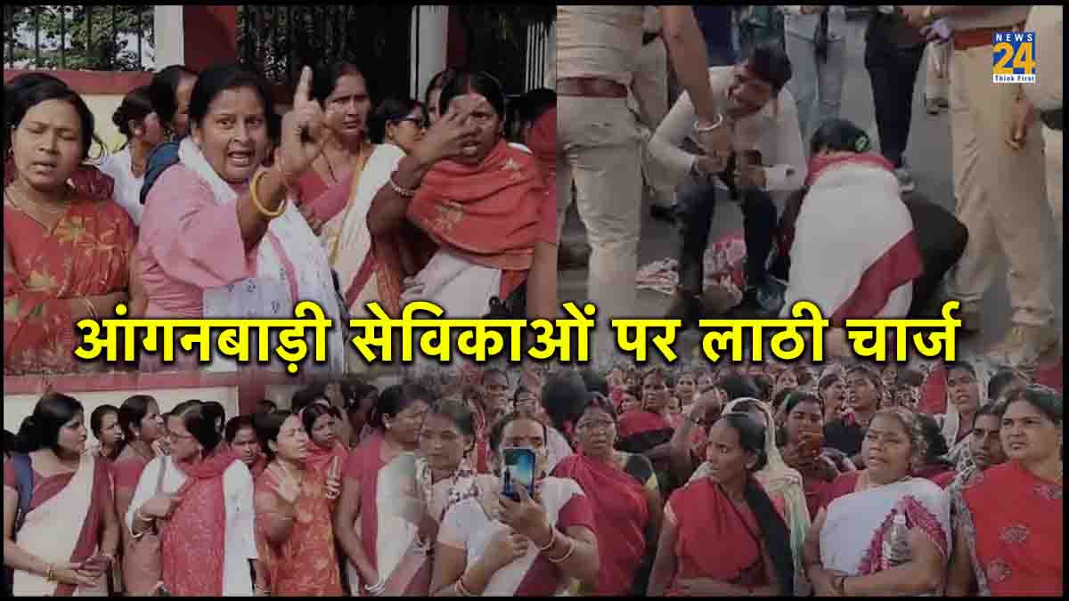 Bihar Anganwadi Workers Protest