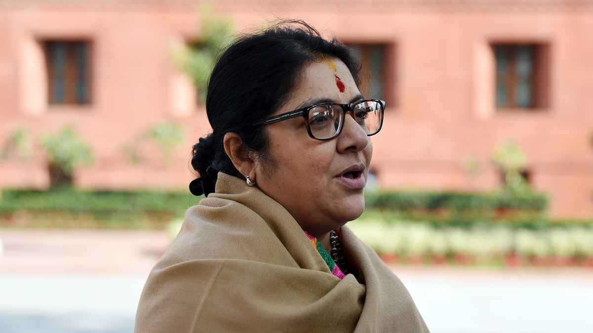 Locket Chatterjee speaks to the media