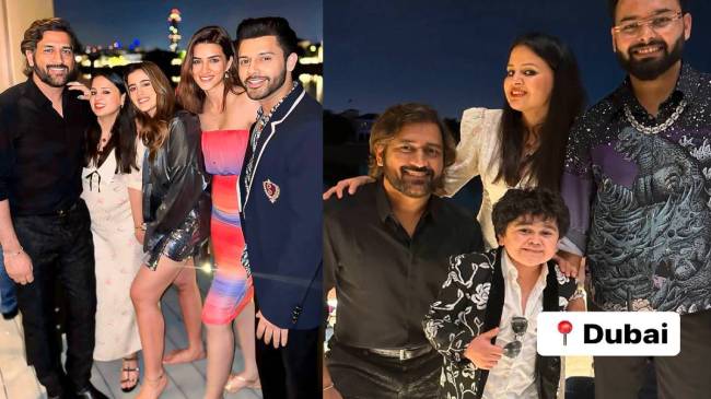 Ms Dhoni Celebrate New Year Party in Dubai Wife Seat in Lap Ms Dhoni Celebrate New Year Party in Dubai Wife Seat in Lap