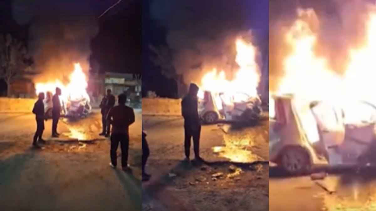 Ajmer Road Accident, rajasthan car Accident, Road Accident, Ajmer news, rajasthan news, Burning car