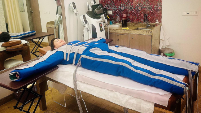 Urvashi Rautela Pressotherapy
