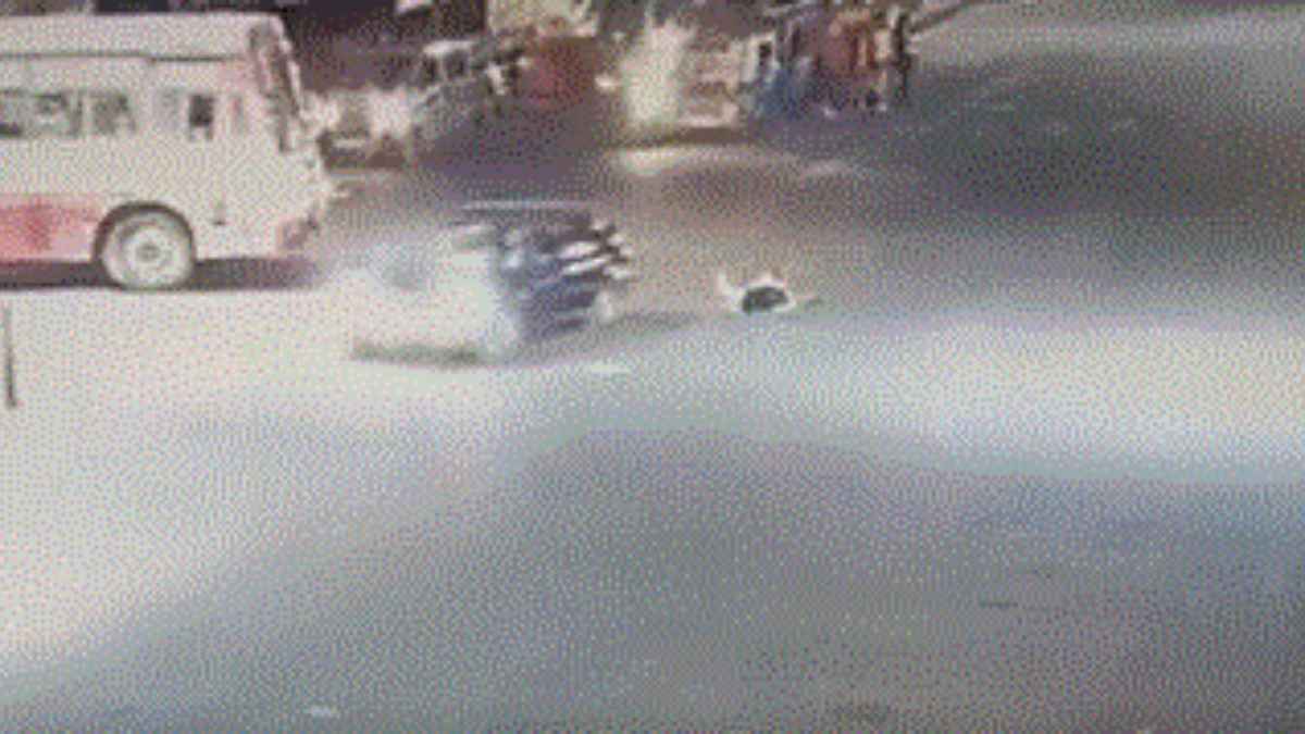 Viral video of road accident