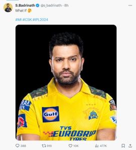 Rohit Sharma Chennai Super Kings Jersey Viral post