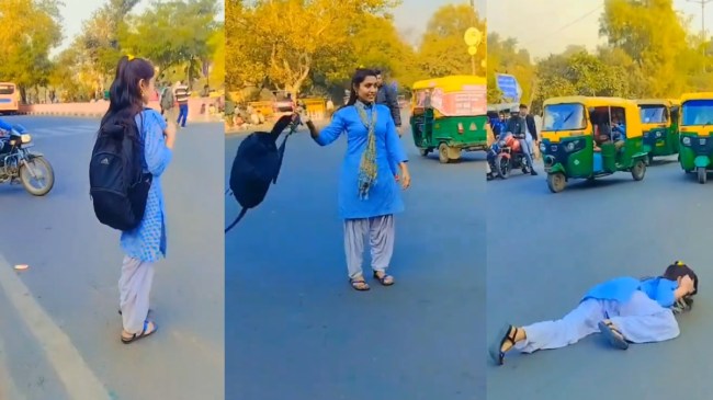 Girl Video Viral Dance on Road
