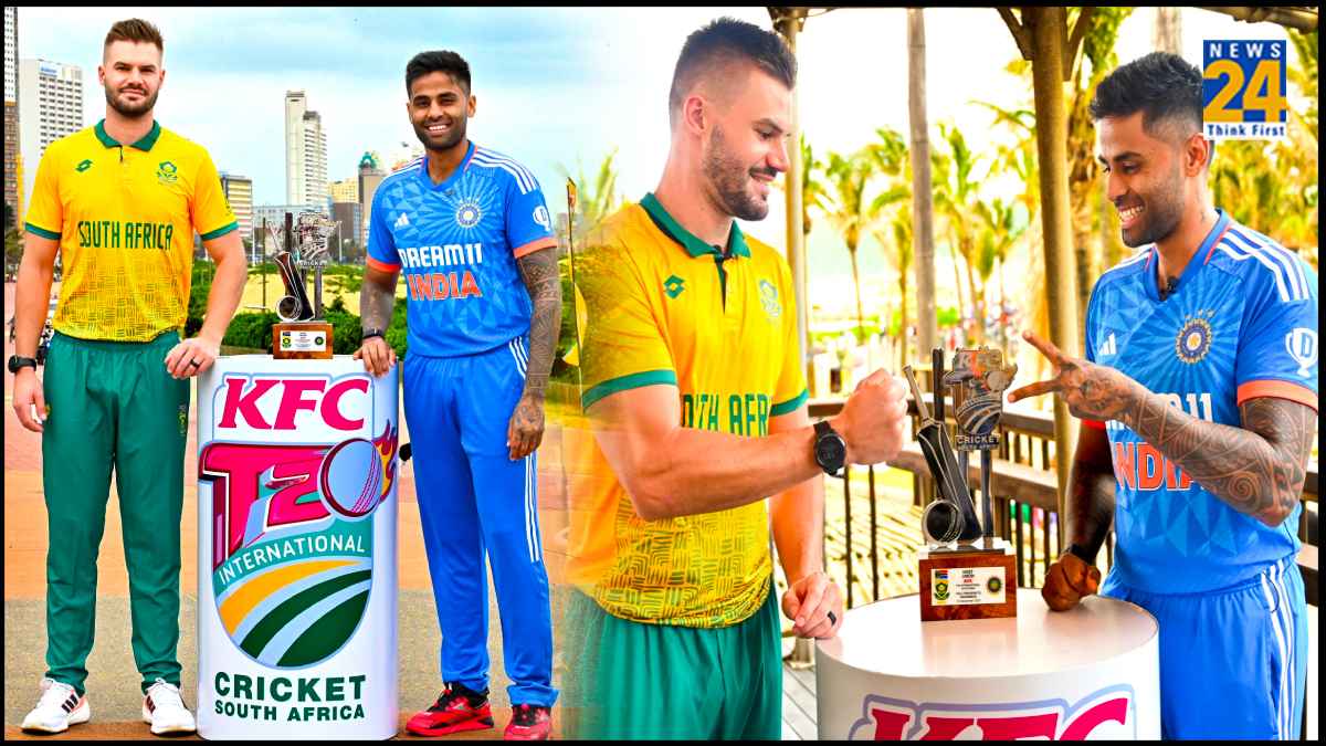 India vs South Africa 1st T20 Suryakumar and Aiden Markram hand rickshaw ride
