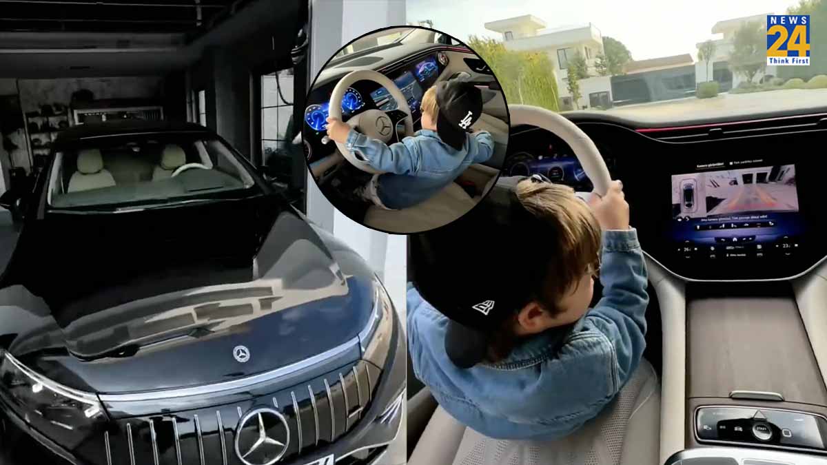 Watch Video mercedes benz trending reels viral video instagram reels child driving attitude boy car instagram