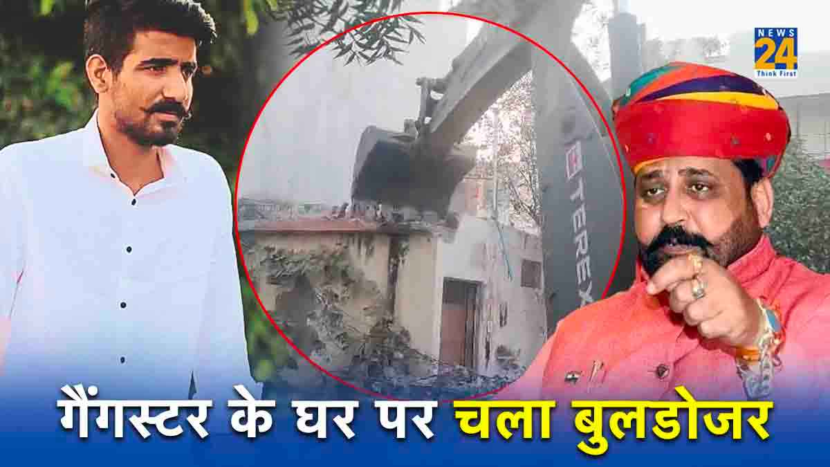 गोगामेड़ी हत्याकांड के शूटर रोहित राठौड़ के खिलाफ बड़ी कार्रवाई, बुलडोजर से तोड़ा गया अवैध निर्माण