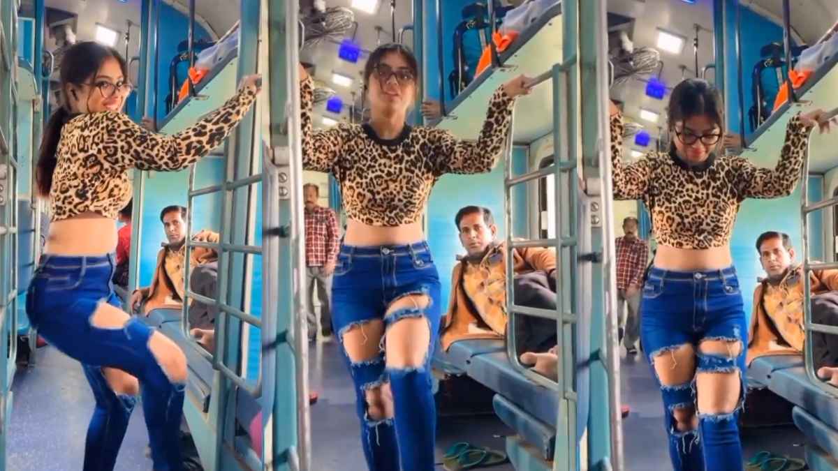 ट्रेन में लड़की ने किया ऐसा डांस, देखता रह गया यात्री, वायरल हो रहा वीडियो