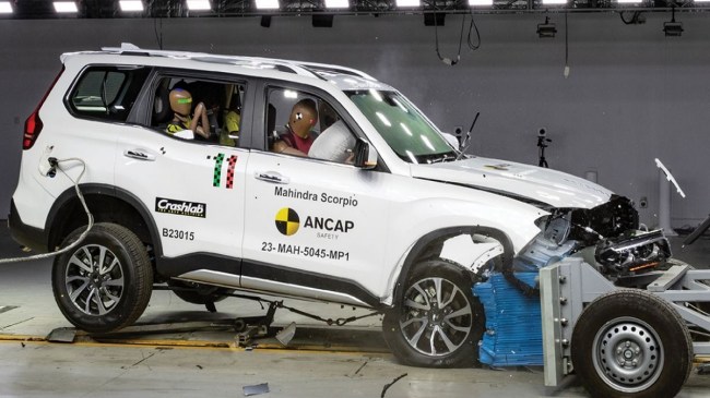Mahindra Scorpio crash test