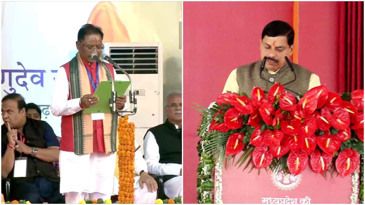 मध्य प्रदेश में मोहन यादव और छत्तीसगढ़ में विष्णुदेव साय ने ली मुख्यमंत्री पद की शपथ, देखिए झलकियां