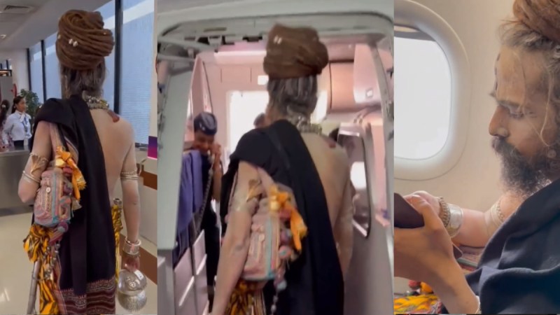 Viral Video Of A Sadhu
