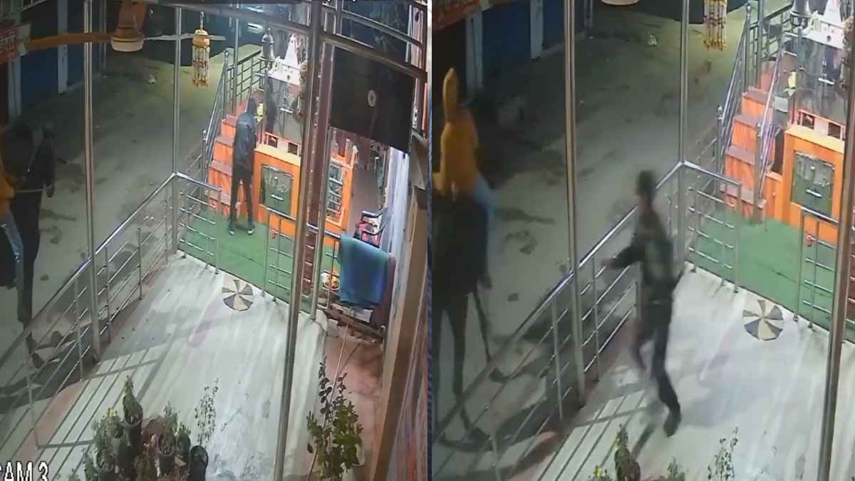 Thief Viral Video : मंदिर में चोरी करने घोड़े से पहुंचे चोर, CCTV में वीडियो हो रहा वायरल