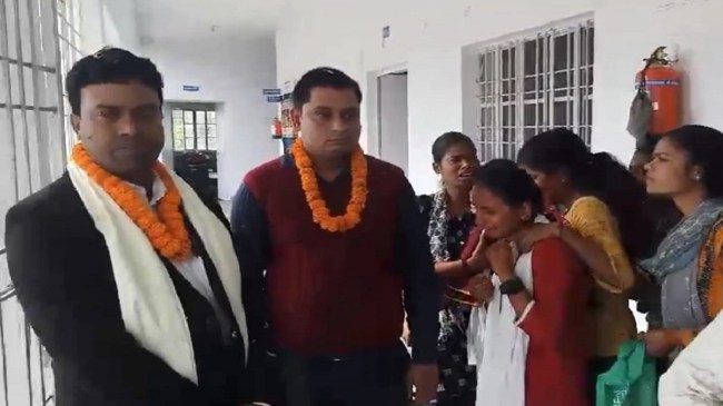 Girl Students Crying