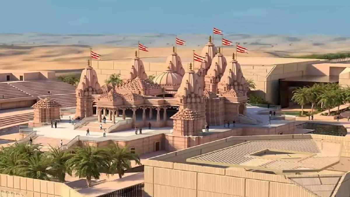 मुसलमानों के देश में बन रहा सबसे बड़ा हिन्दू मंदिर, Drone View से देखें शानदार नजारा