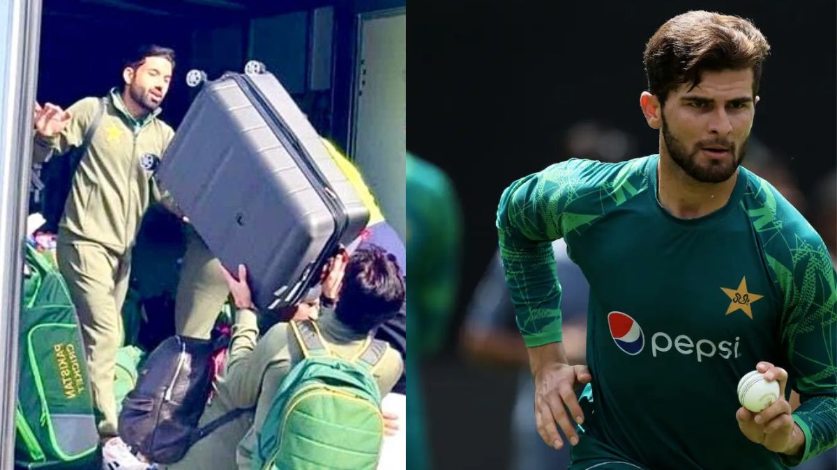 aus vs pak pakistan-cricketers-loading-luggage airport shaheen-afridi reaction