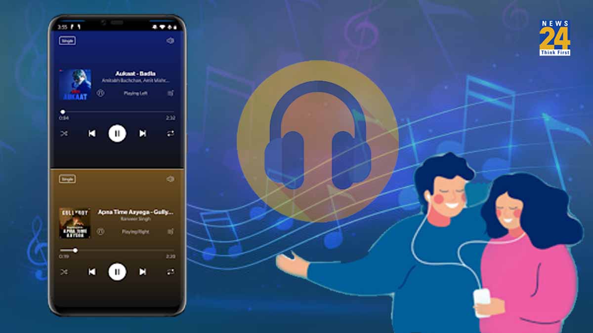 Smartphone tips and tricks How to listen to two different songs in one earphone Duo Music App tech news in hindi