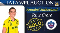WPL 2024 Auction Delhi Capitals 2 Crores Bid Annabel Sutherland