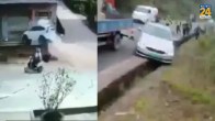 instagram reels trending video A speeding car jumped off the road and entered the house