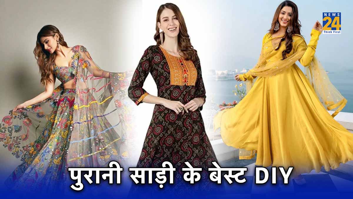 convert your old saree in dress / dress designs ideas - YouTube