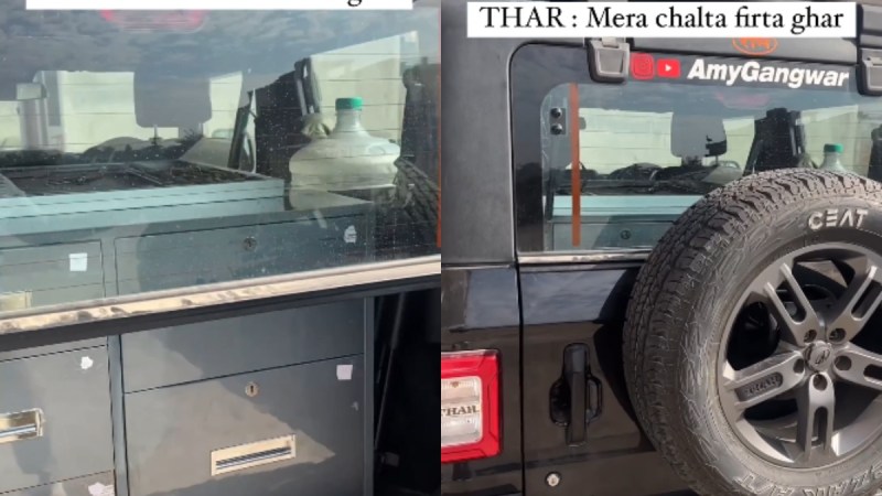 thar Mahindra Thar boot space 600 litre Mahindra Thar viral video
