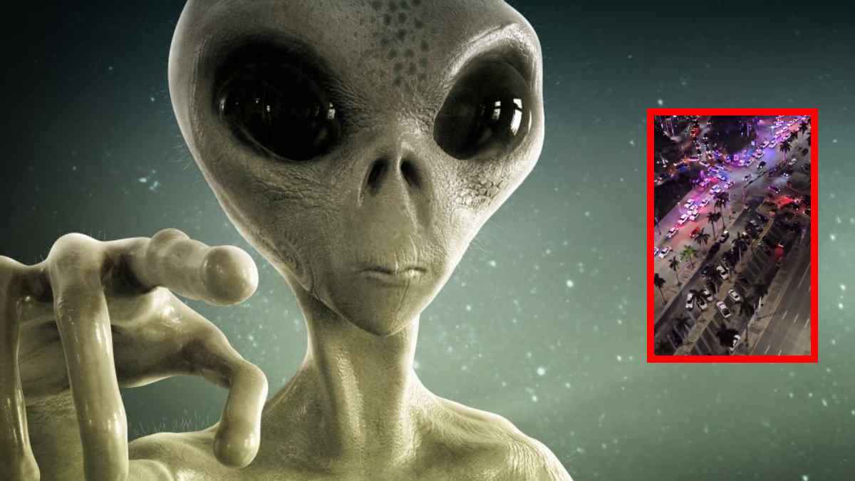 मॉल में दिखा 10 फुट का 'एलियन', डरकर भागते लोगों का वीडियो हो रहा वायरल