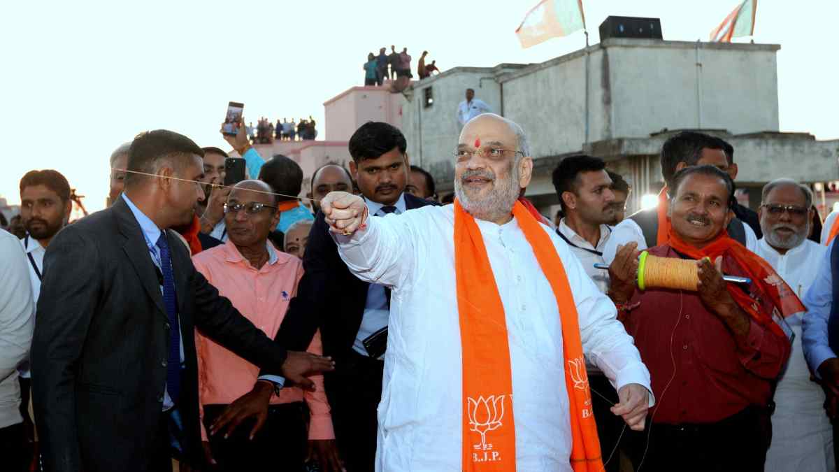 Amit shah Flying Kite