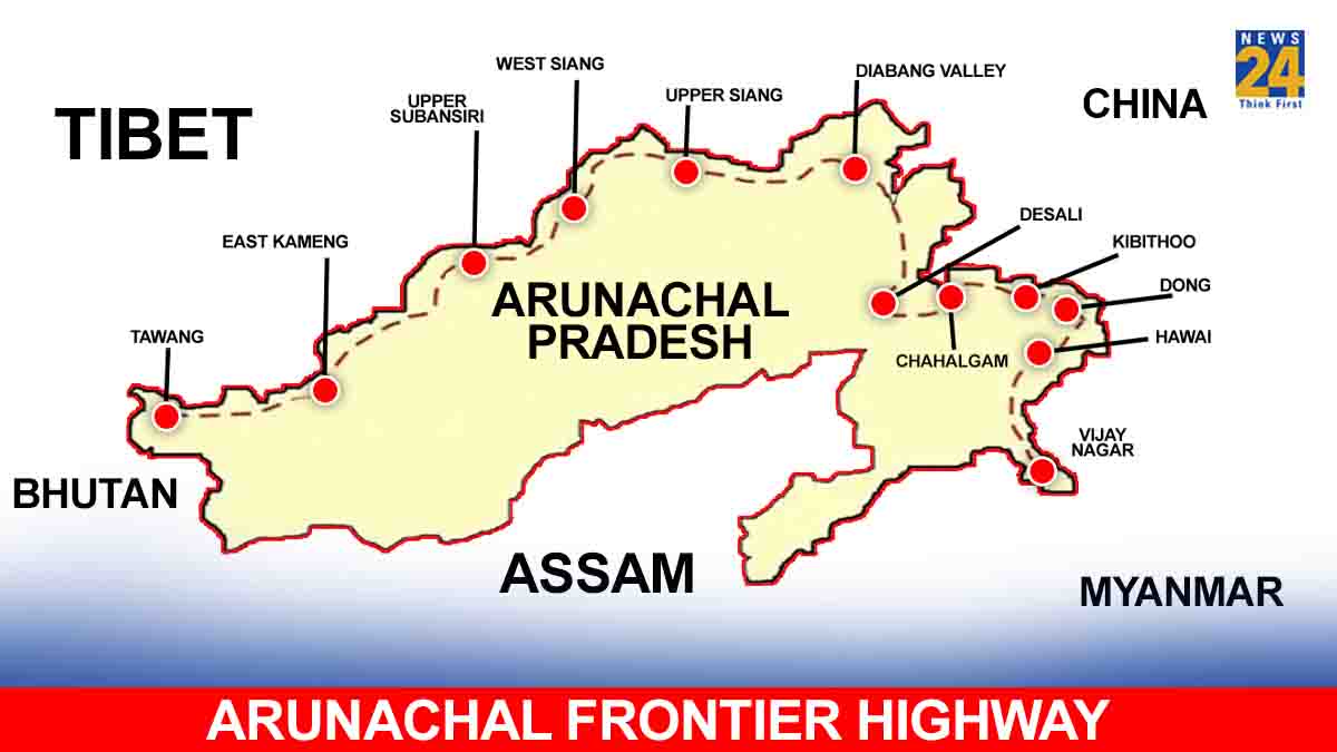 Arunachal Frontier Highway Project India China Border Line of Actual Control Arunachal Pradesh Indian Army India China Border Dispute