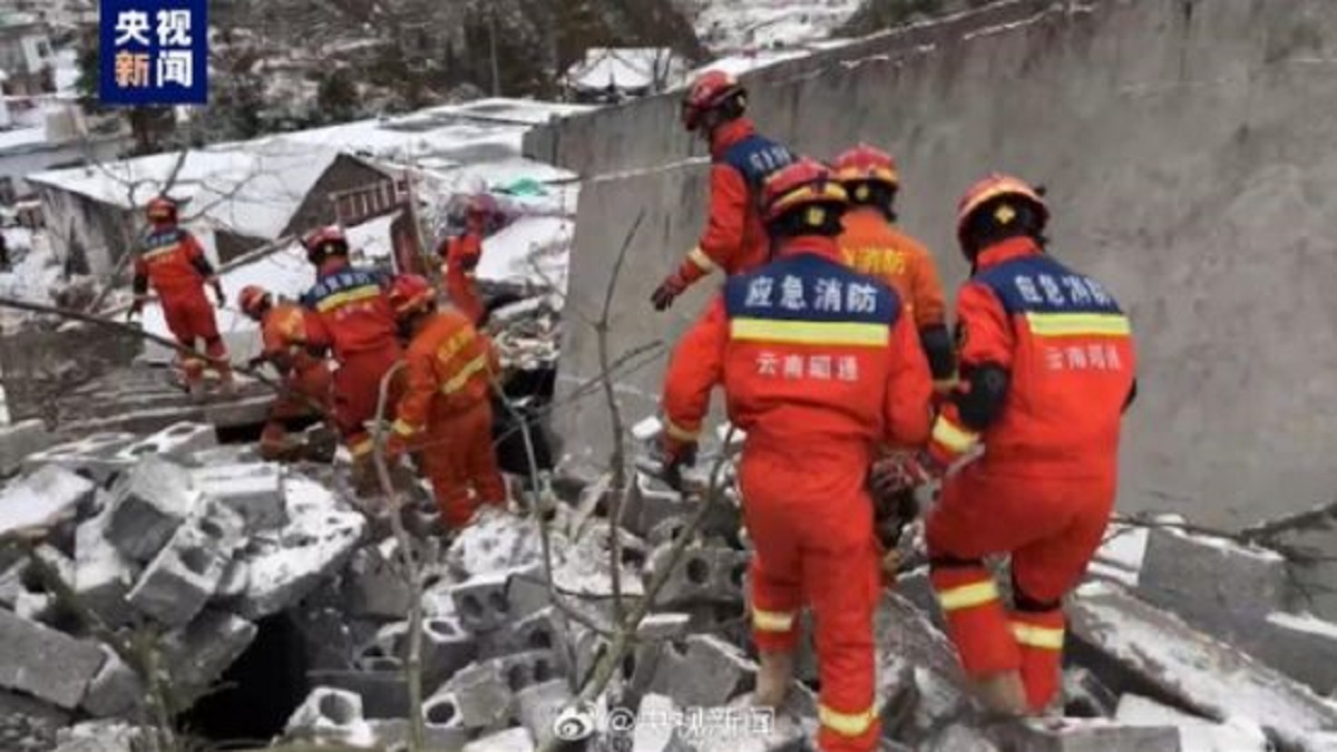 China Land Slide Rescue Operation