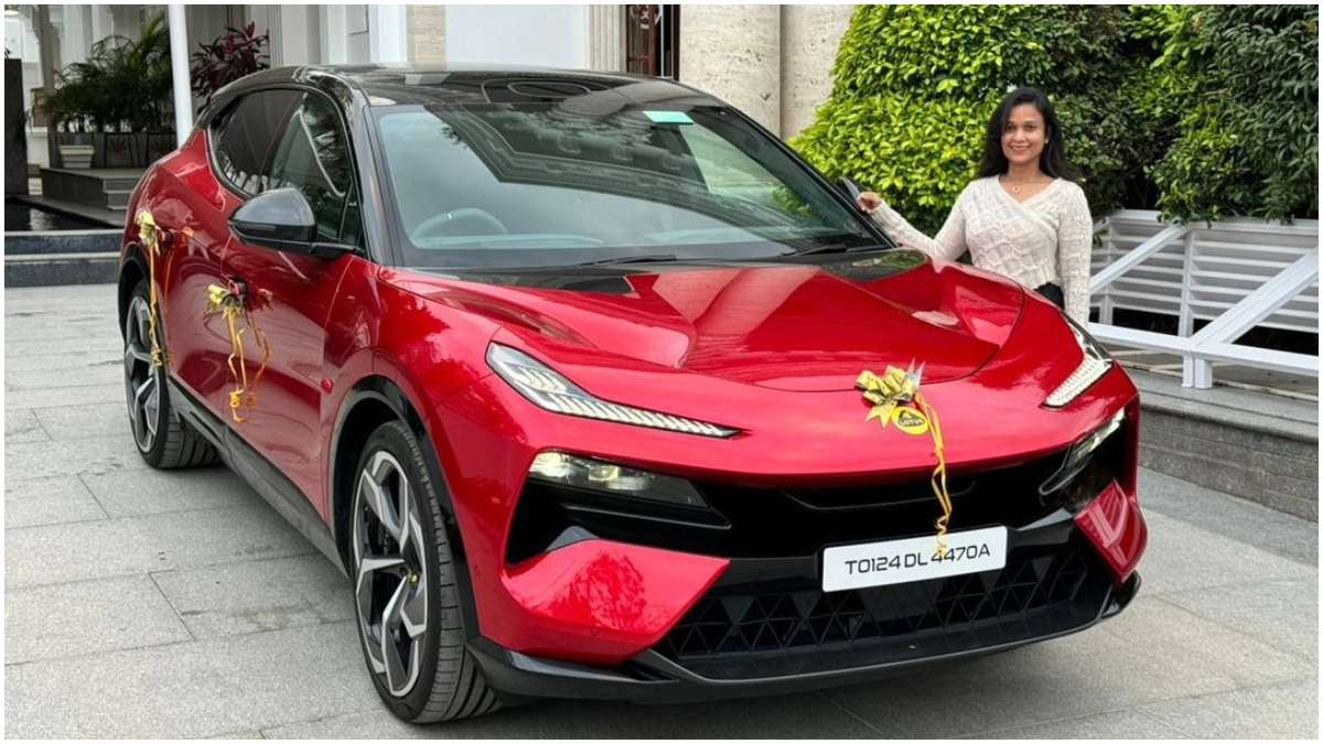 Harshika Rao with her Lotus Electre E-SUV