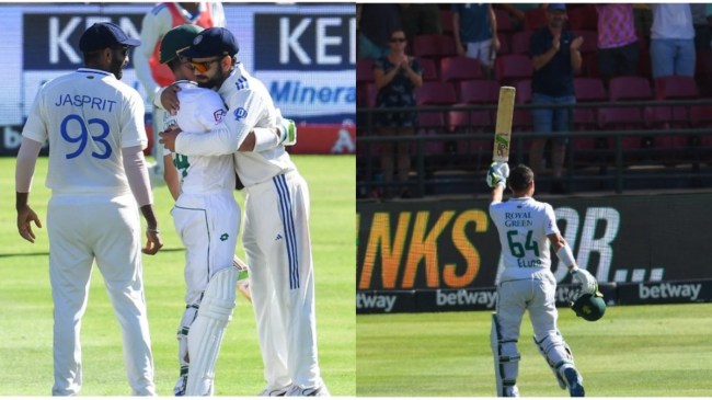 IND vs SA Dean Elgar Career Ends Last Inning Virat kohli hugged Viral Photos IND vs SA Dean Elgar Career Ends Last Inning Virat kohli hugged Viral Photos