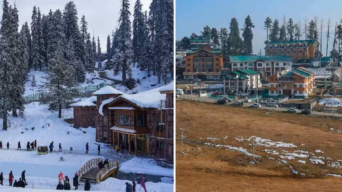 No snowfall in kashmir