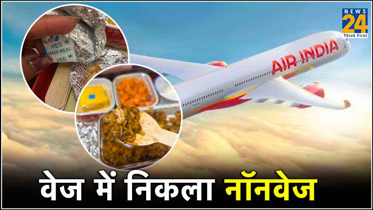 Air India की फ्लाइट में वेज फूड में निकला नॉनवेज, एयरलाइंस के जवाब ने मूड और कर दिया खराब