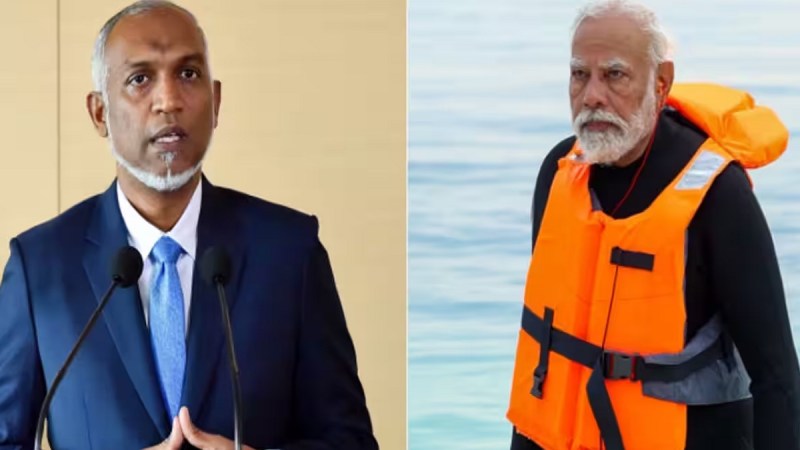 PM Modi and Maldives President Mohamed Muizzu