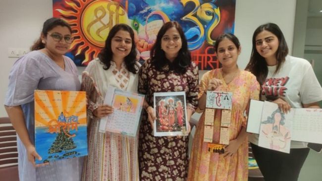 Pregnant women inscribe Ram's name in 21 languages