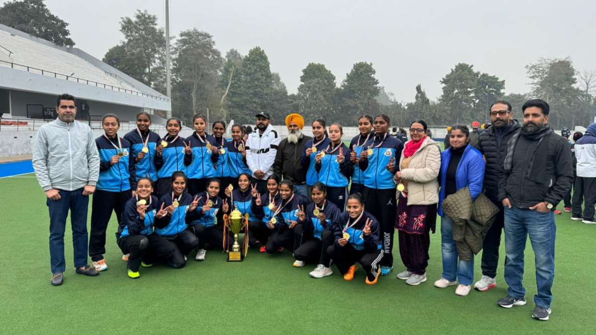 Punjab Girls Hockey team won the Gold Medal of 67th National School Games