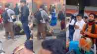 passengers offering Namaz and chanting Hanuman Chalisa at the railway station is going viral.