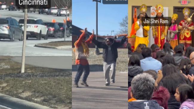 Ram Mandir flag march in America