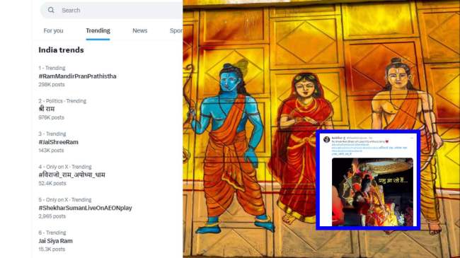 Ramlala Pran Pratishtha Trening on X