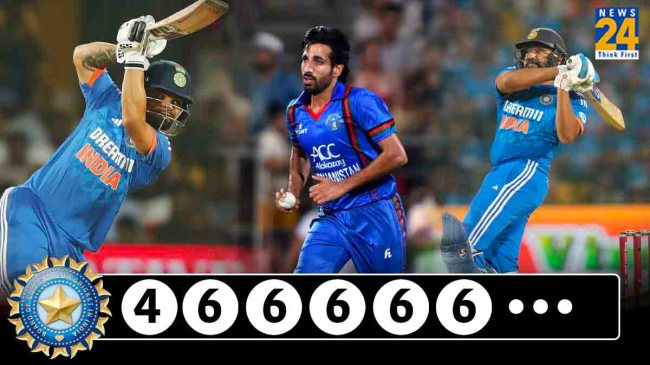 Rohit Sharma, Rinku Singh and Karim Janat (1) IND vs AFG rohit sharma & rinku singh scored 36 runs