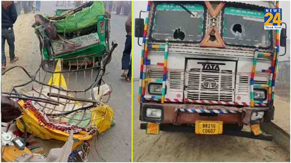 UP Shahjahanpur Truck Tempo Collision