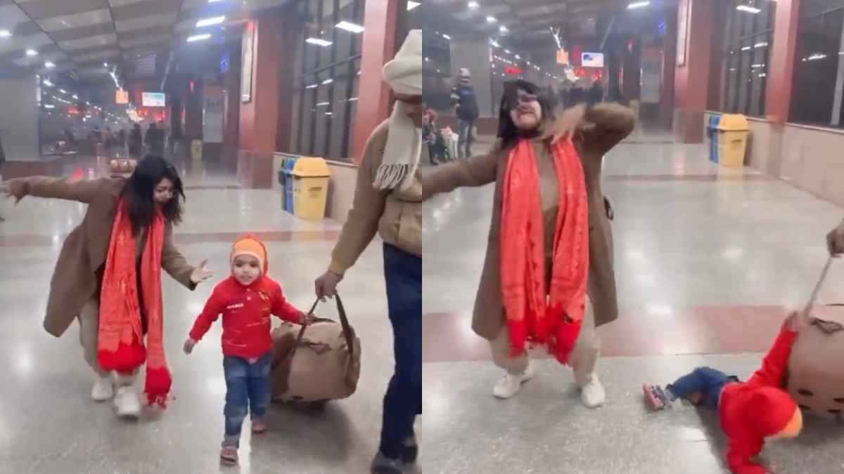 Viral Video of Girl dancing on Railway Station