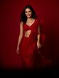 Manushi Chhillar red saree looks