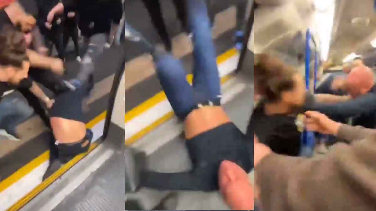 Viral Video : दिल्ली मेट्रो छोड़िए लंदन मेट्रो के यात्री भी कम नहीं, गली के लफंगों की तरह हुई मारपीट