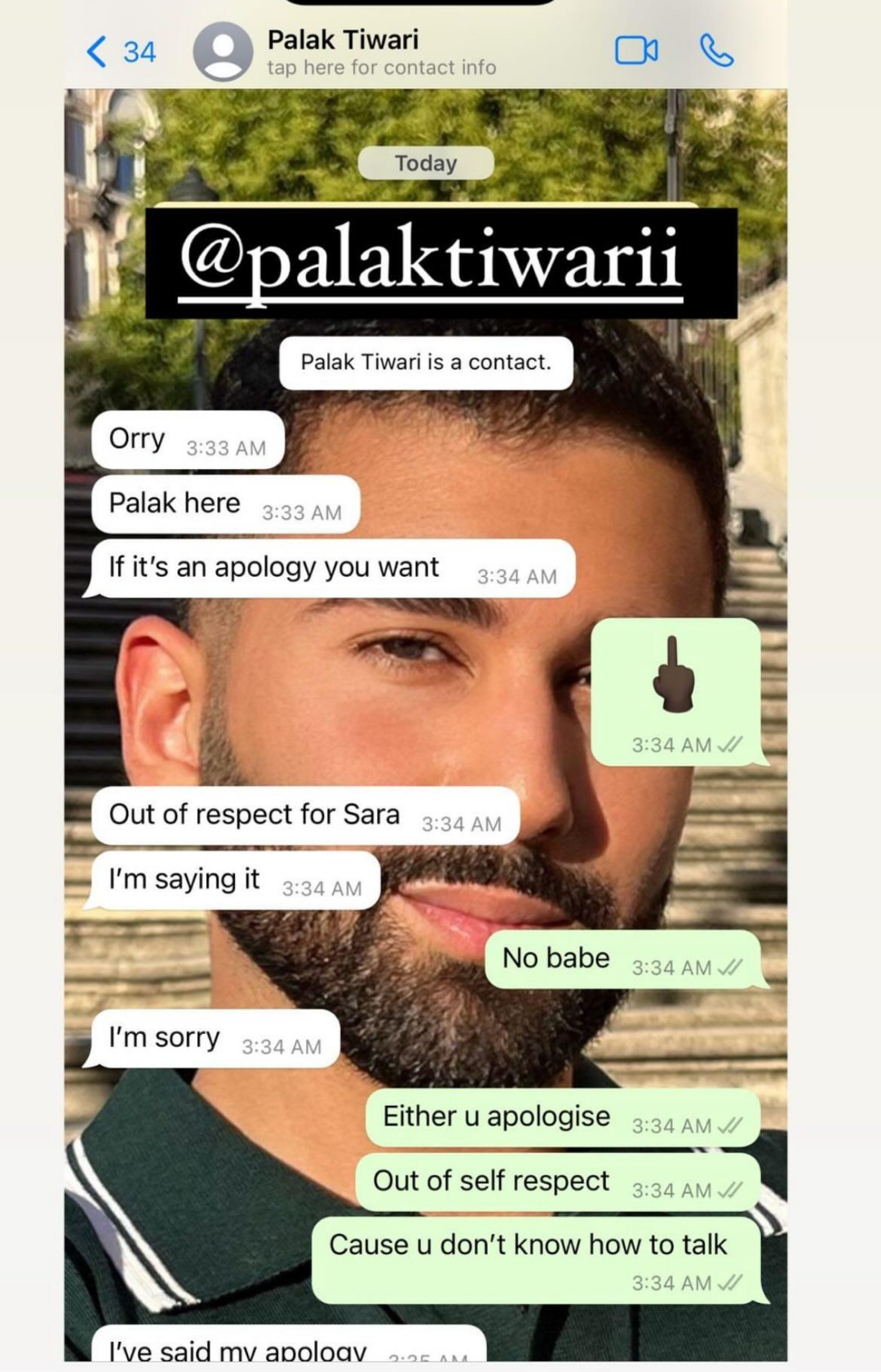 Palak Tiwari Orry Fight Viral Chat