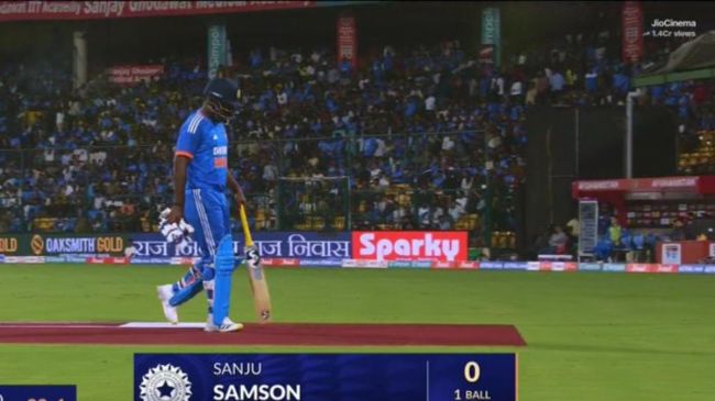 India vs Afghanistan 3rd T20 sanju samson Golden duck out social media reaction